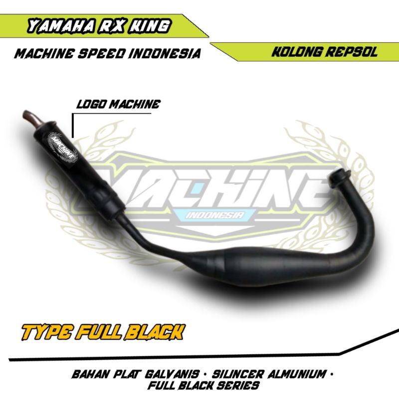 KNALPOT RX KING SPESIAL KOLONG REPSOL PDK BLACK SERIES SUPER GARING ORIGINAL MACHINE BUKAN ABRT AHAU