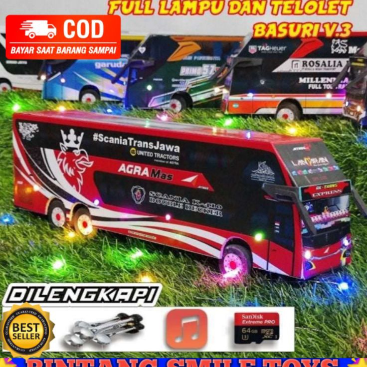 Lgb MAINAN ANAK BUS TELOLET BASURI BIS ADA LAMPU BISA SUARA TELOLET  MAINAN ANAK MOBIL BUS TELOLET B