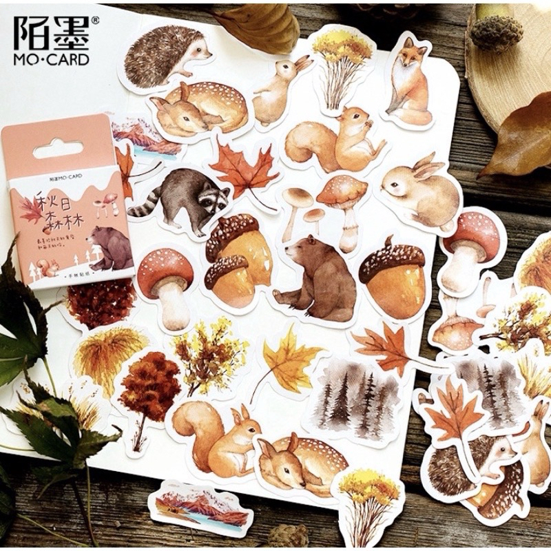 

45pcs Aesthetic Sticker Deco Scrapbook | Sticker Estetik Deko