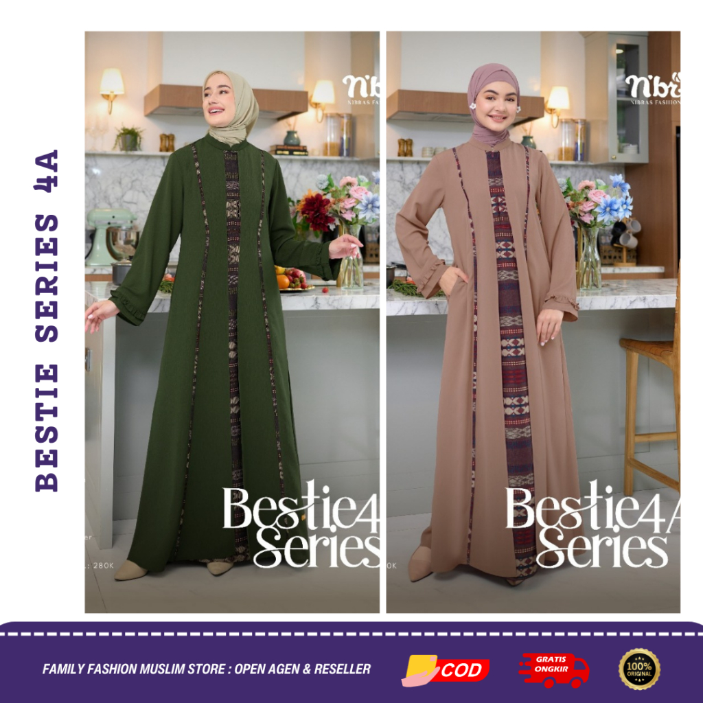 NIBRAS BESTIE SERIES 4A GAMIS WANITA TERBARU 2024 | BAJU SEMI FORMAL BAJU HAJATAN RESLETING