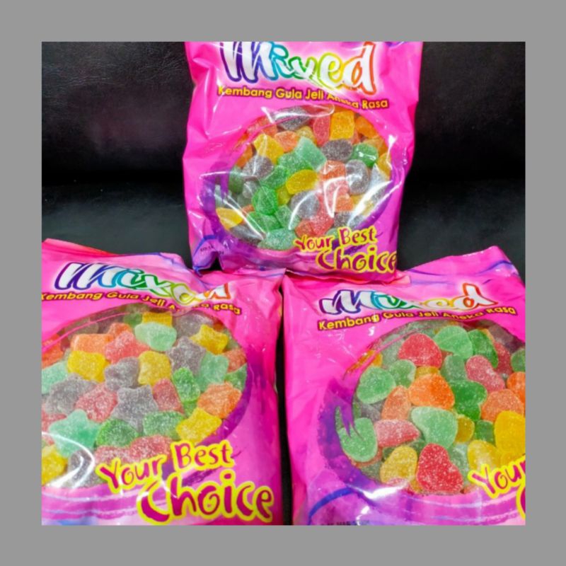 

Permen Jelly Warna Warni/ Permen Jelly Enak/ Permen Jelly Kenyal/ Permen Jelly Aneka Rasa 100gr