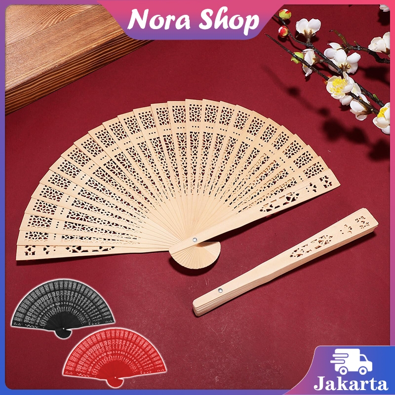 Kipas Cendana Bali Kipas Tangan Kayu Cendana Berongga Souvenir Kipas lipat Vintage