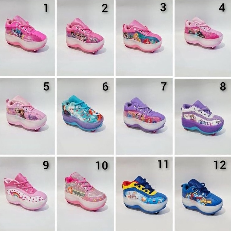 KODE S1Z4 Sepatu Roda Anak Karakter Sepatu Roda Anak Perempuan Sepatu Roda Anak Laki Laki Sepatu Rod