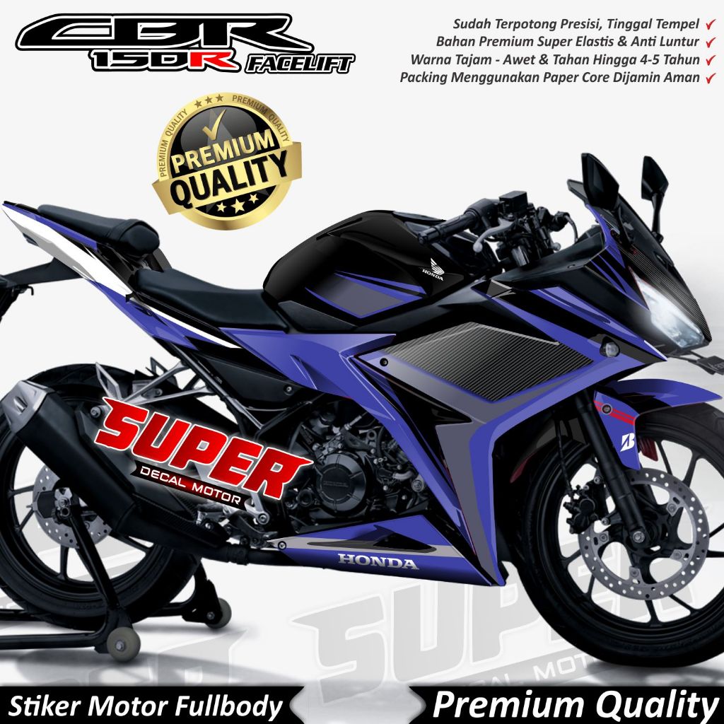 Stiker Decal CBR 150r Facelift Full Body Variasi SImple Keren