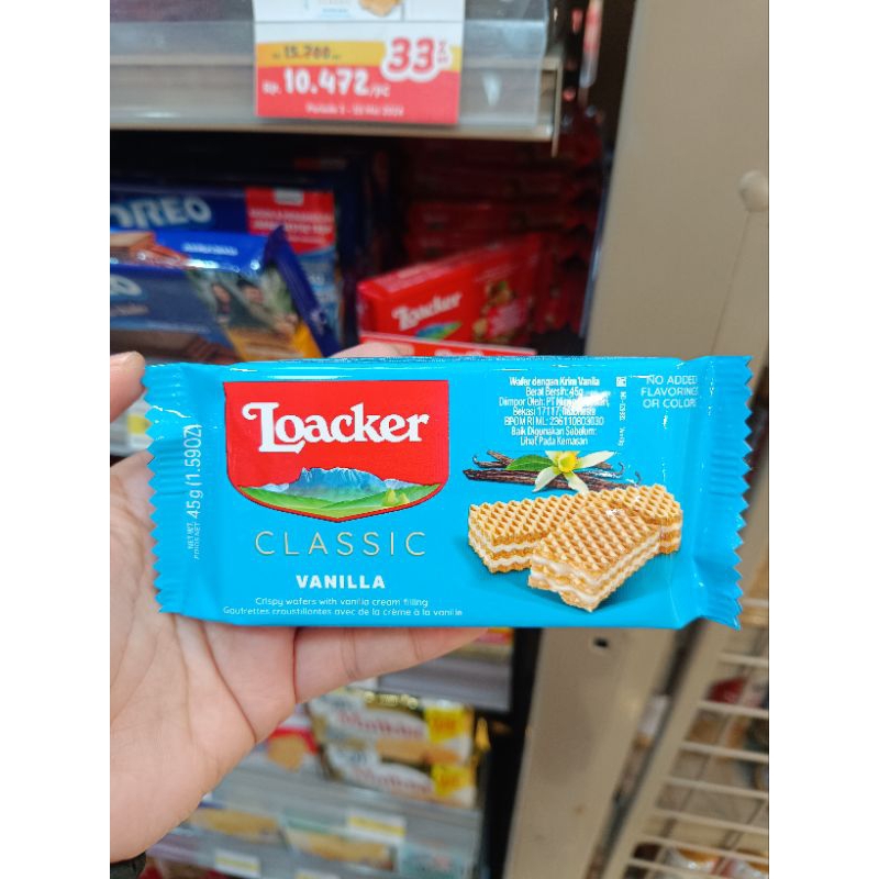 

Loacker Classic 45GR Vanilla / Napolitaner Hazelnut