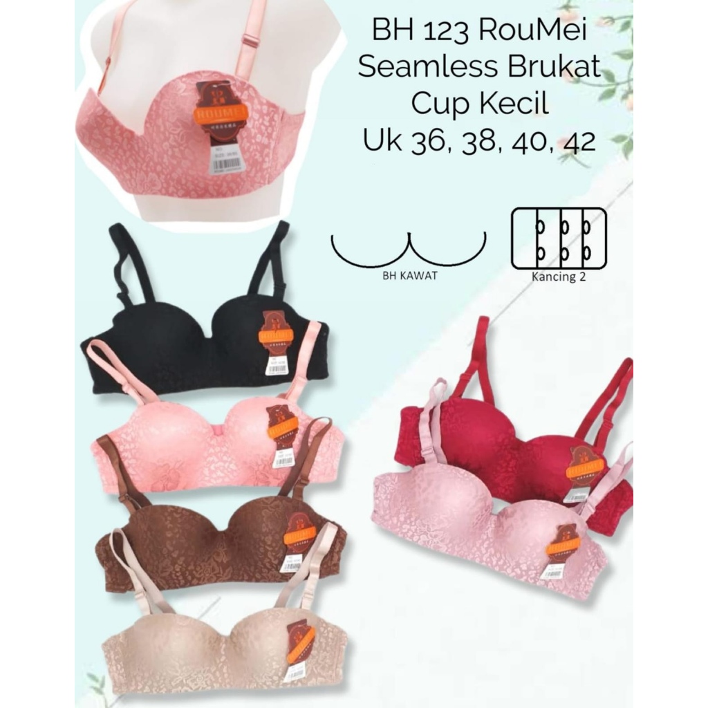 BH Roumei Robot 123 Size 36-42 Cup A Kawat Kait 2  Cup Setengah TL