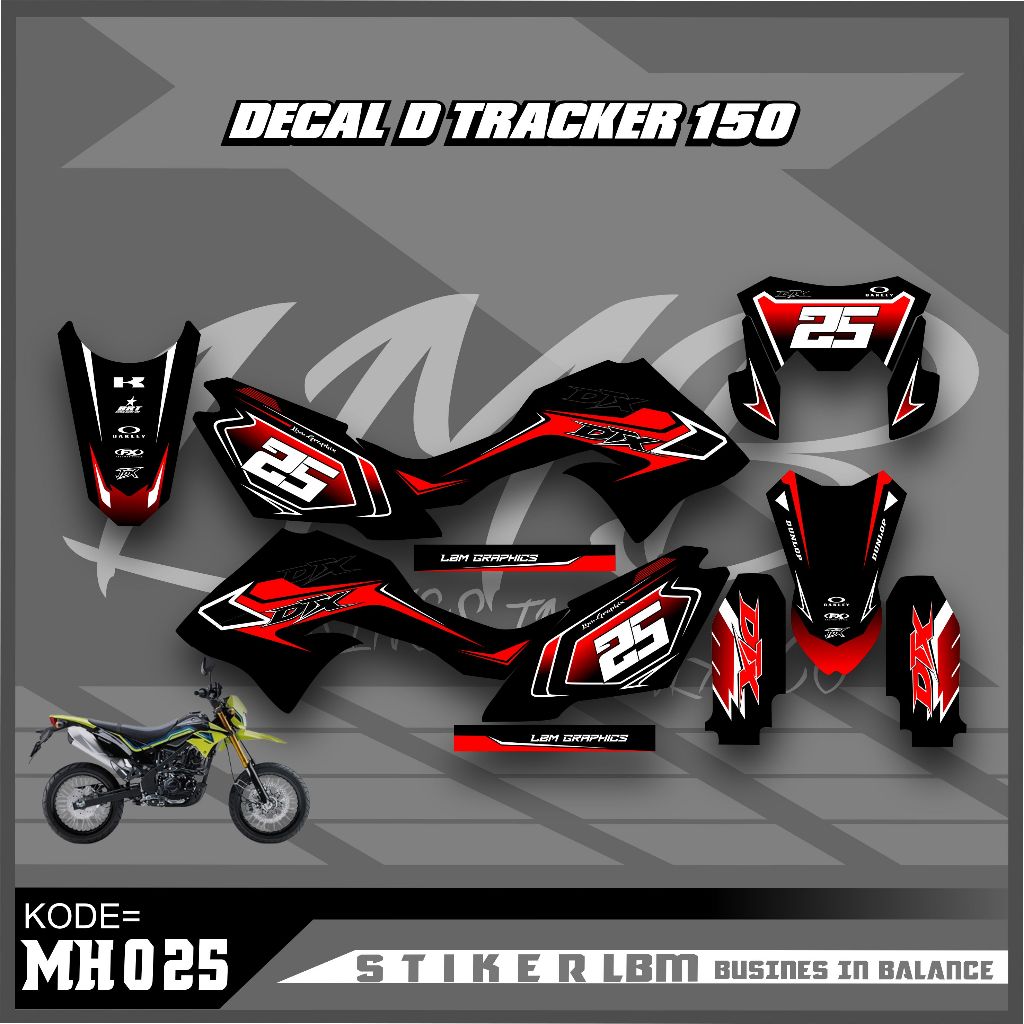 Decal Sticker Variasi Dtracker 150 - Stiker Motor D-TRACKER 150 - Setiker Kawasaki Dtracker 150 New 