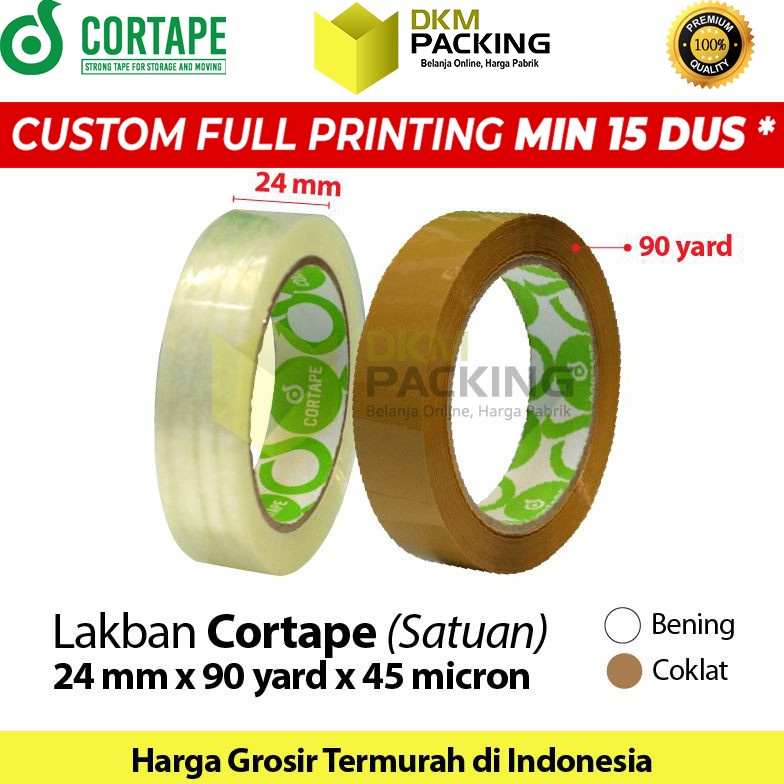 

ART F33W Lakban 24mm x 9yard CORTAPE Plakban Isolasi PREMIUM TERMURAH SELOP