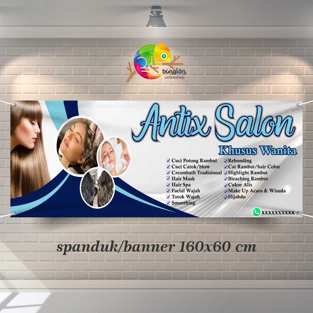 Spanduk Banner Salon Cantik Custom Desain