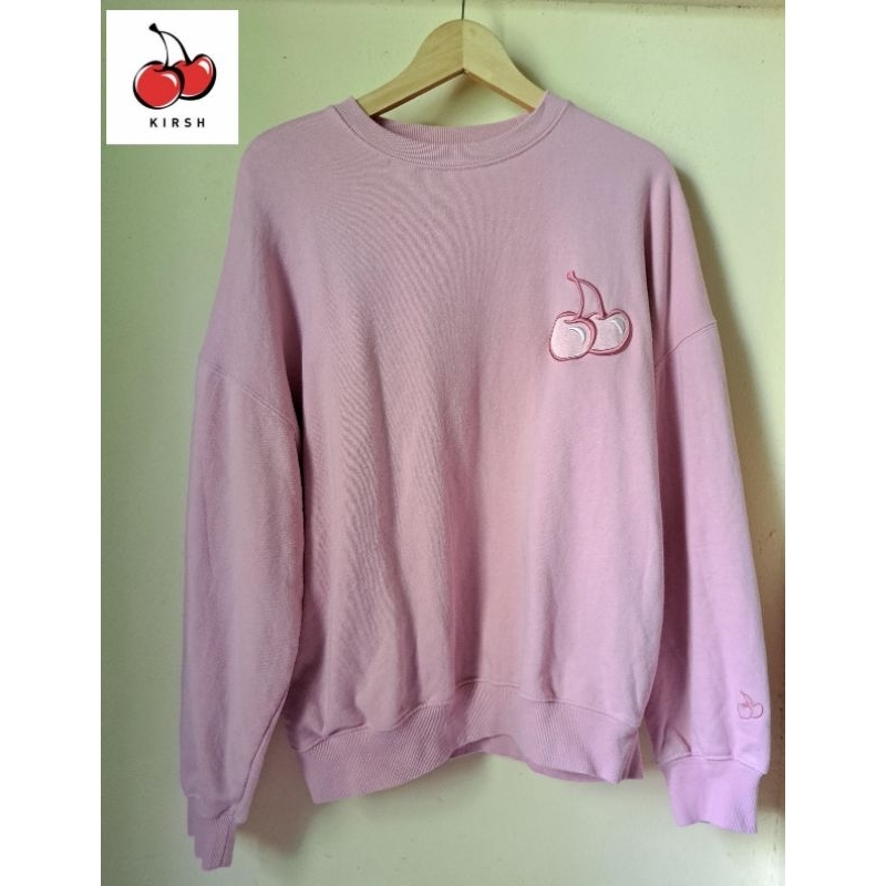 [PRELOVED/THRIFT] CREWNECK SWEATER SWITER OVERSIZED KIRSH PINK ORIGINAL BRANDED KOREAN STYLE