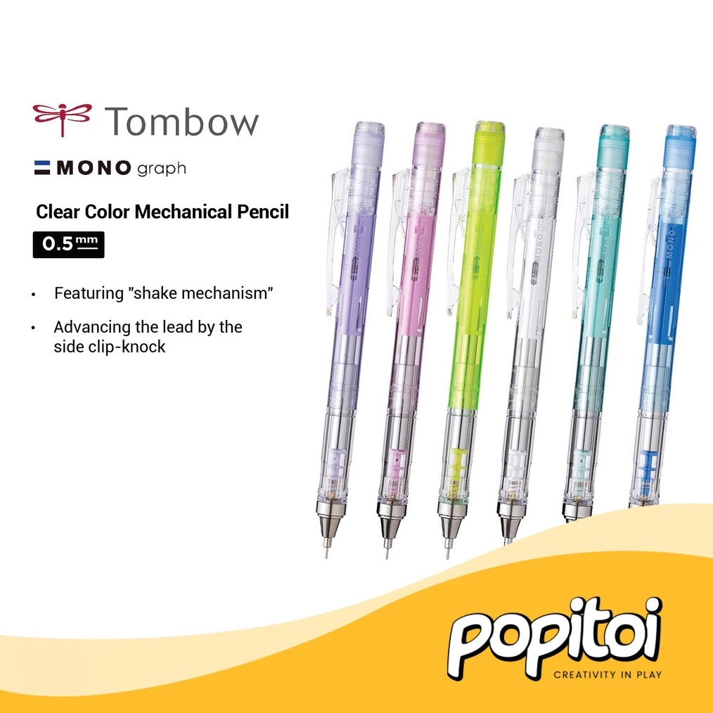 

KODE R2D3 Tombow Mono Graph CLEAR Color Mechanical Pencil Pensil Mekanik 5 mm