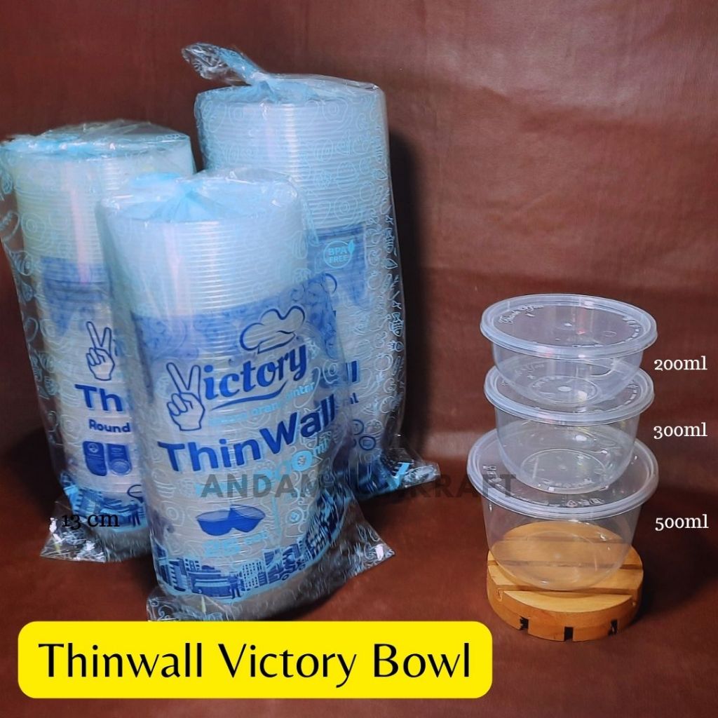 Thinwall bowl 200ml/300ml/500ml / Thinwall mangkok/ Cup dessert/ thinwall victory