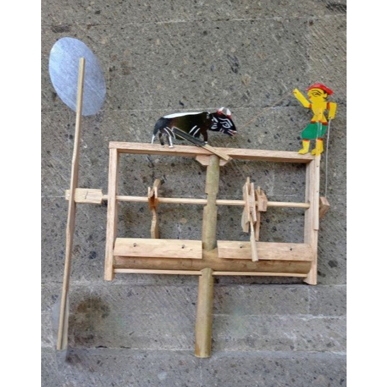 Kincir Angin Bambu Alat Musik Wind Chime Pindekan Gambelan Bali 2 Nada