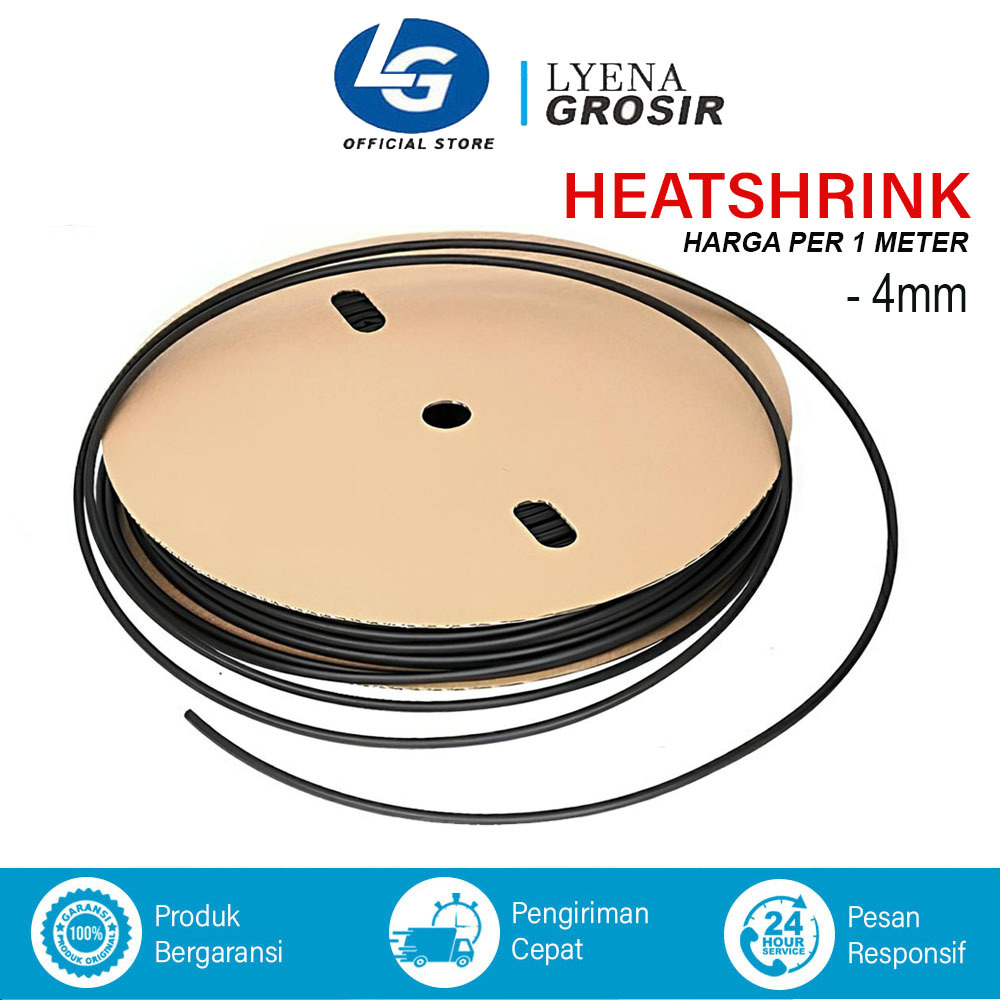 Heatshrink Selongsong Kabel Bakar 4mm / Isolasi Bakar Harga Permeter