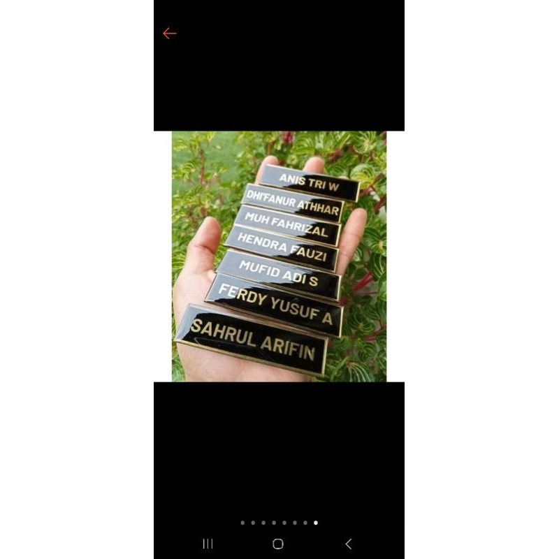 

Name tag akrilik peniti & magnet PxL 2x8 cm