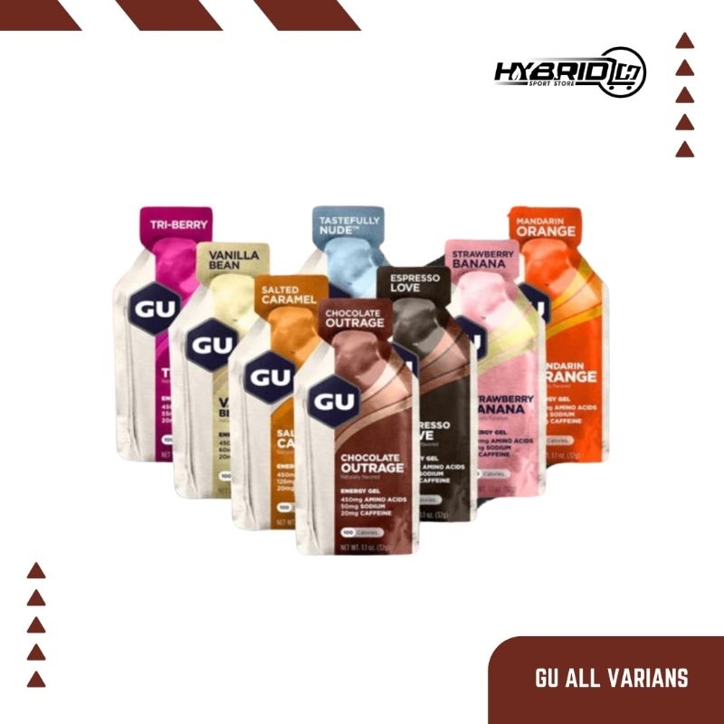 

GU Energy Gel suplemen olahraga sepeda lari hiking fitness gym