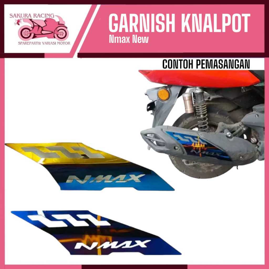 Cover Knalpot Nmax new Garnish Knalpot tutup knalpot Nmax New
