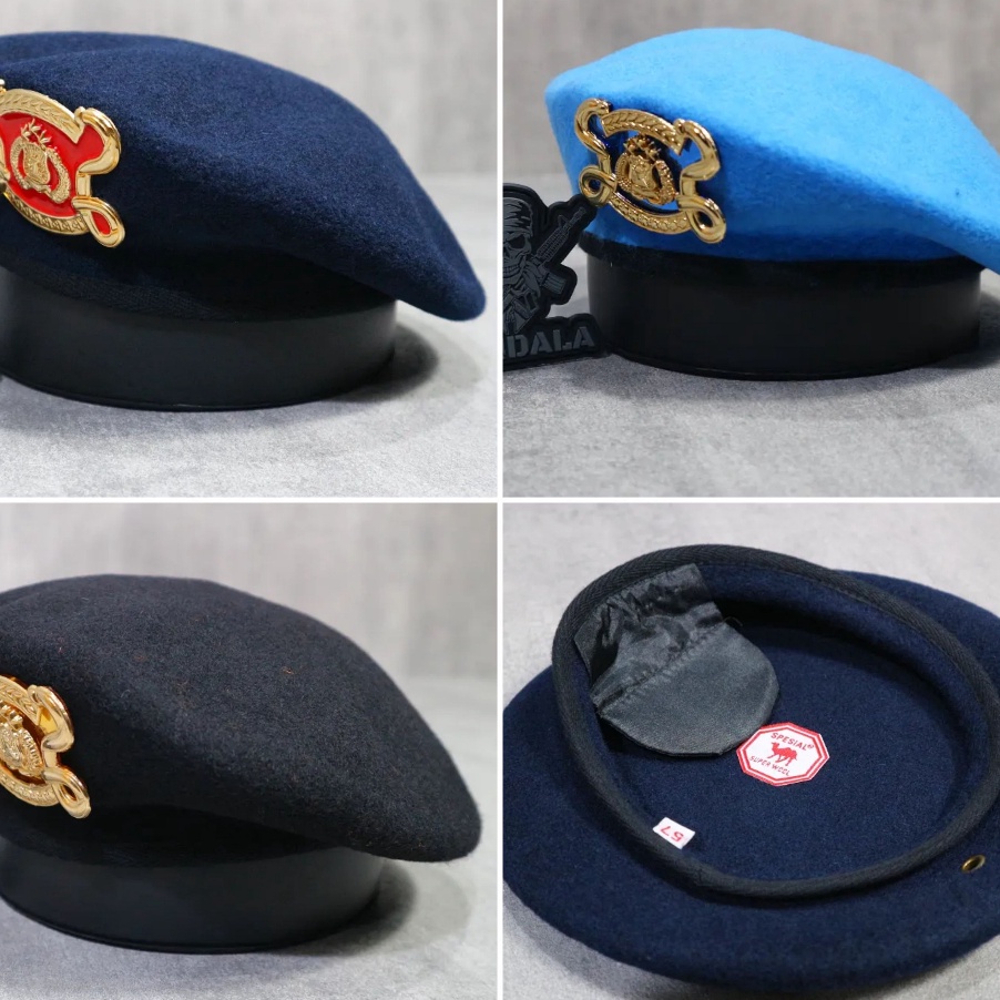 ORIGINAL Baret Polri  Baret sabhara  Baret Brimob  Baret provost camel