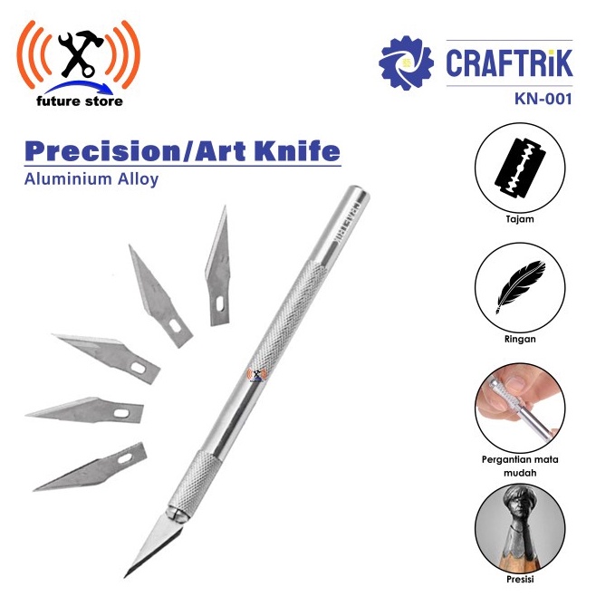 

Sekarang Dikirim CRAFTRiK KN1 Pisau Ic Art Knife Pisau Alat Ukir Cutter Crafting