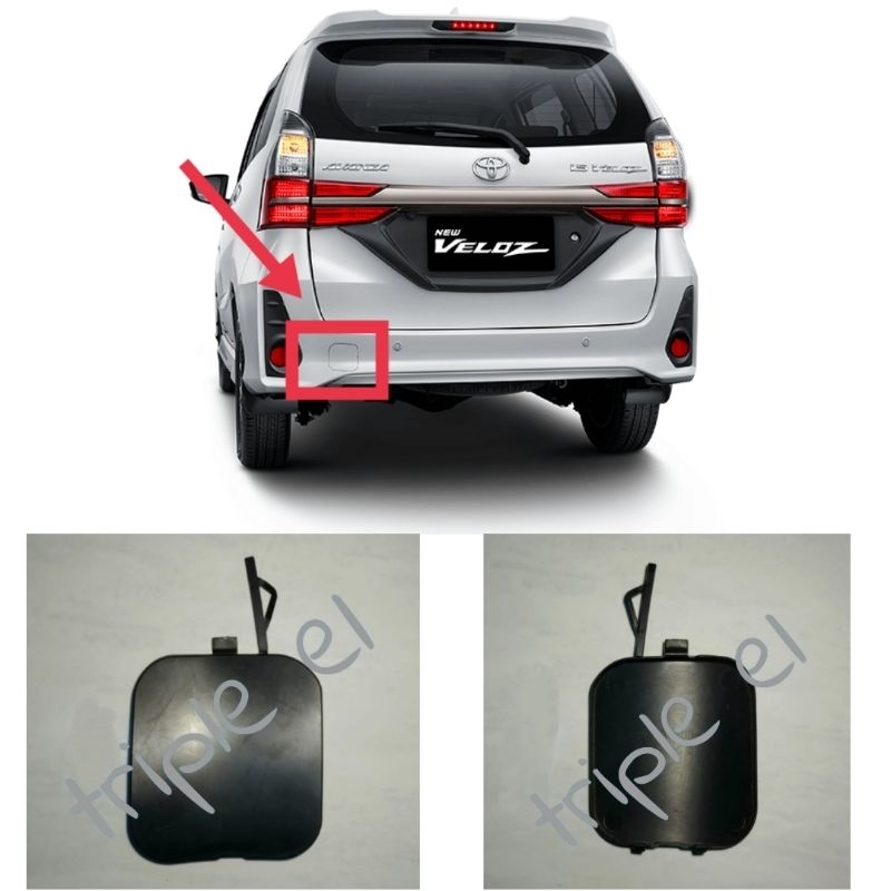 PLASTIK TUTUP DEREK TOWING BEMPER BUMPER BELAKANG AVANZA XENIA VELOZ 2018 2019 2020 2021
