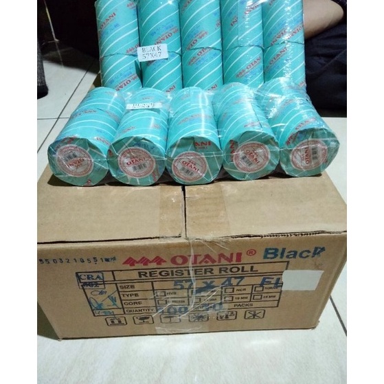 

Free Delivery Kertas Kasir Struk Thermal Otani 58 x 48 atau 57 x 47 Black per pack isi 1 Roll