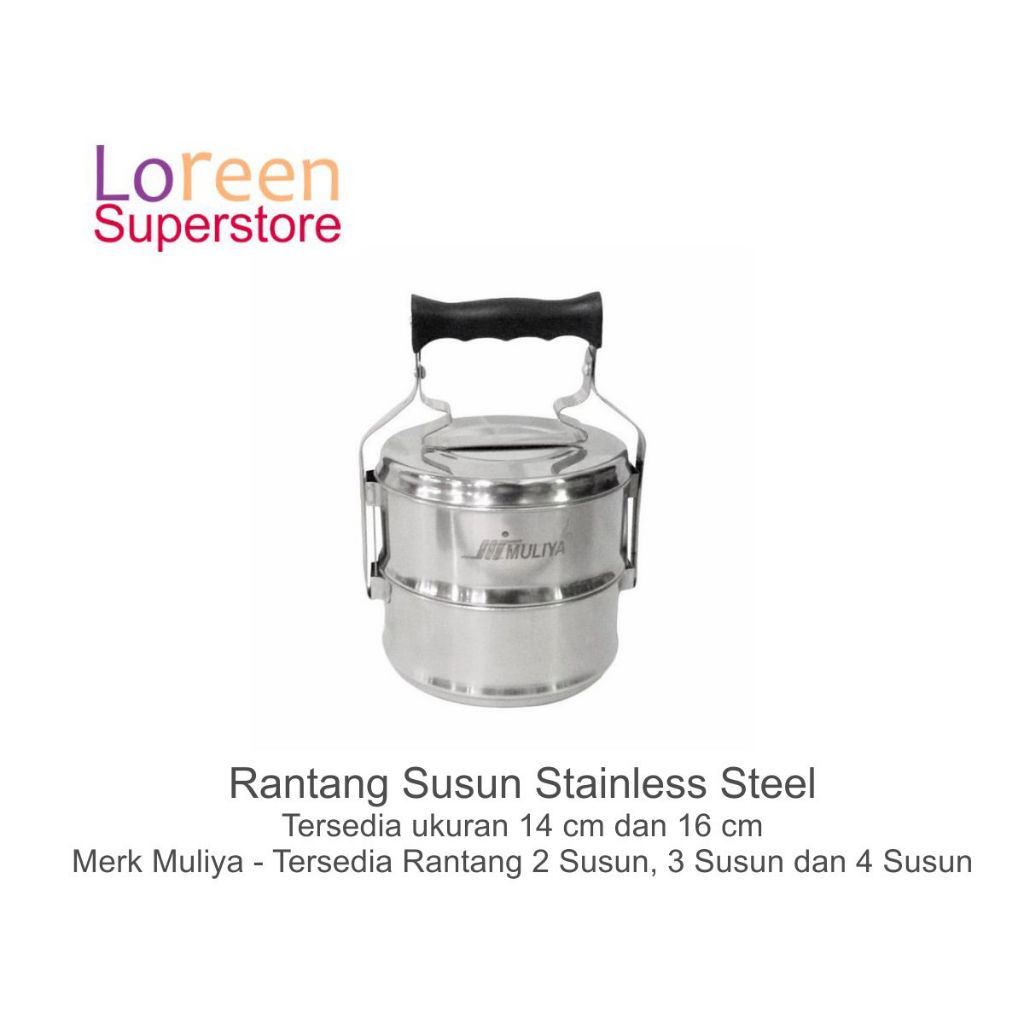 Rantang Susun Stainless Steel 2 Susun 16 cm