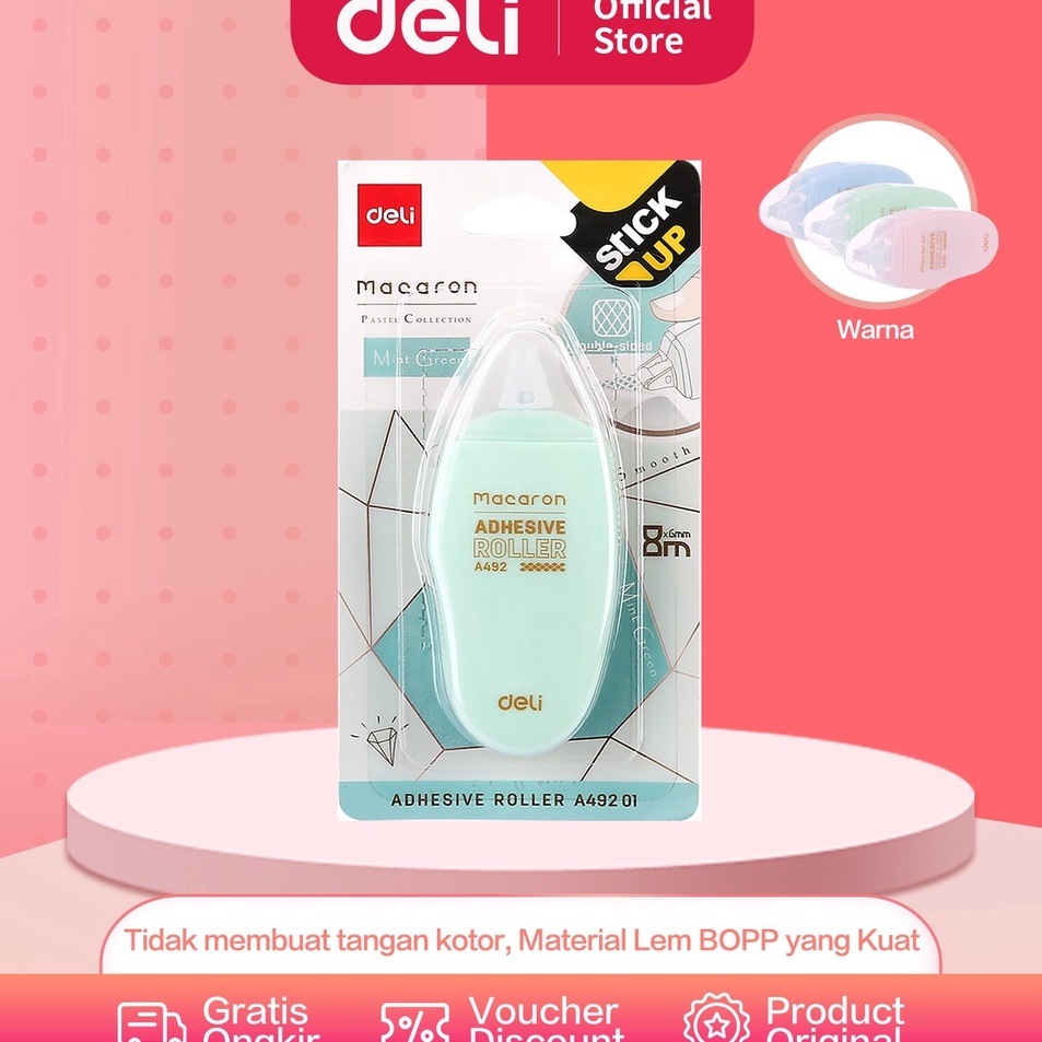 

Diskon Terkeren Deli Adhesive Roller Lem Roller Super Kuat Warna Pastel Macaron Tidak Beracun EA4921