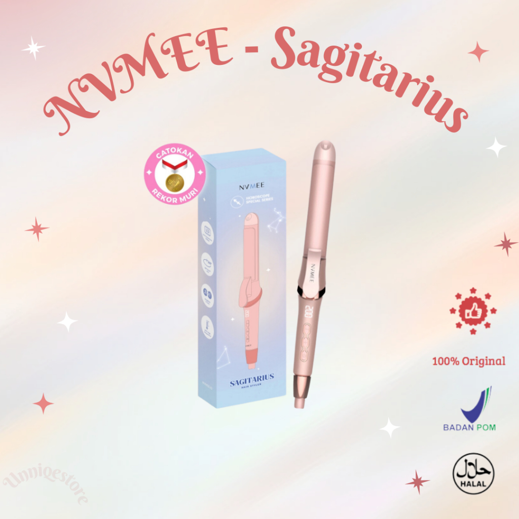 NVMEE - Catokan Rambut 2in1 LED Touch Sagitarius Hair Styler