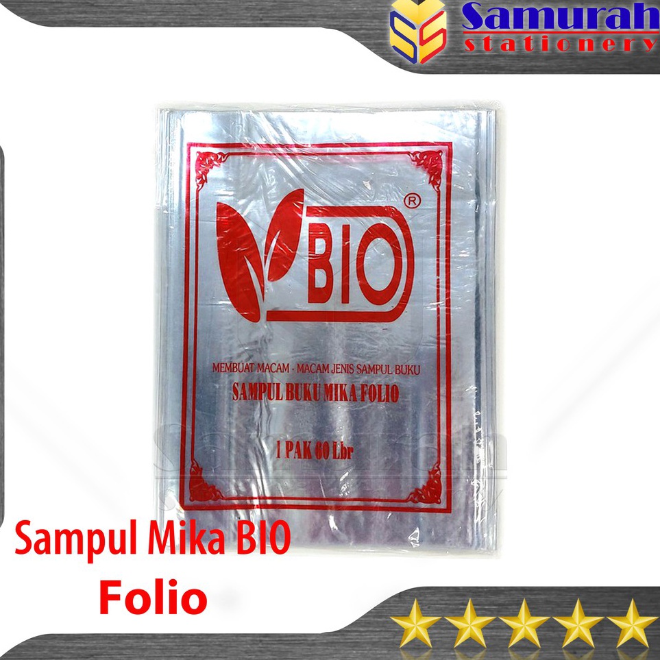

Super Aman Sampul Plastik Mika BIO Ukuran Folio Isi 1 Lembar Untuk Buku Folio Paket Pelajaran Besar