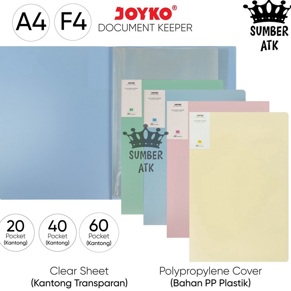 

Super Delivery Document Keeper Clear Holder A4 F4 2 4 6 Lembar Map File Dokumen Folder Joyko Pastel