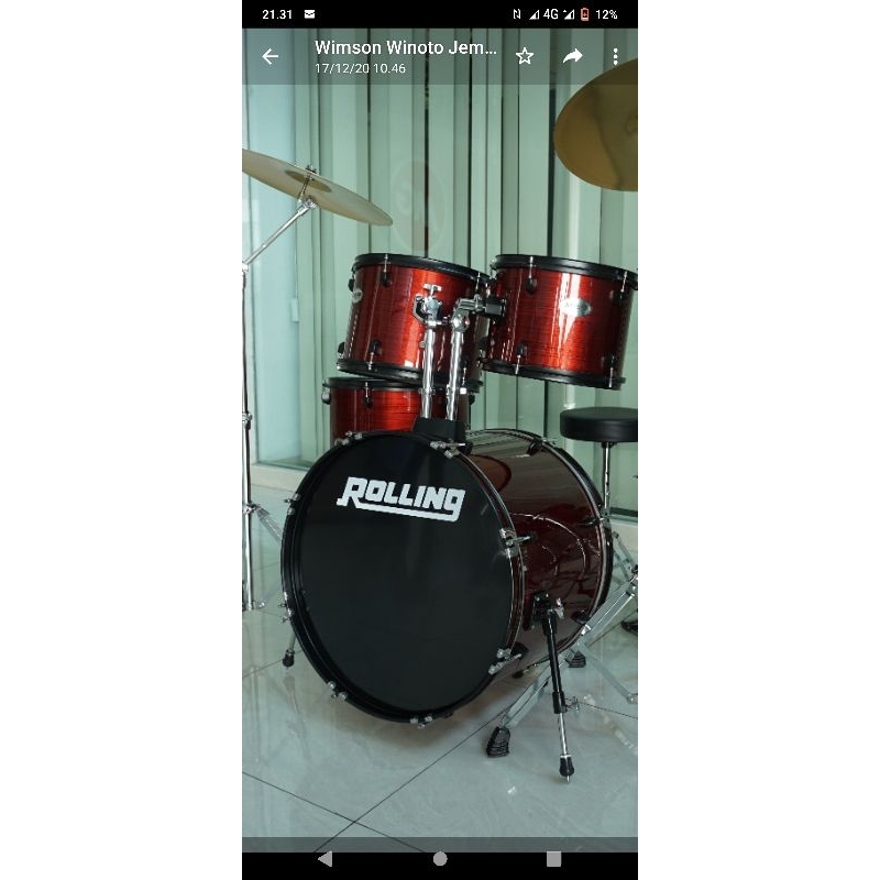DRUM ROLLING JB-1026 DRUM SET JB1026 ROLLING