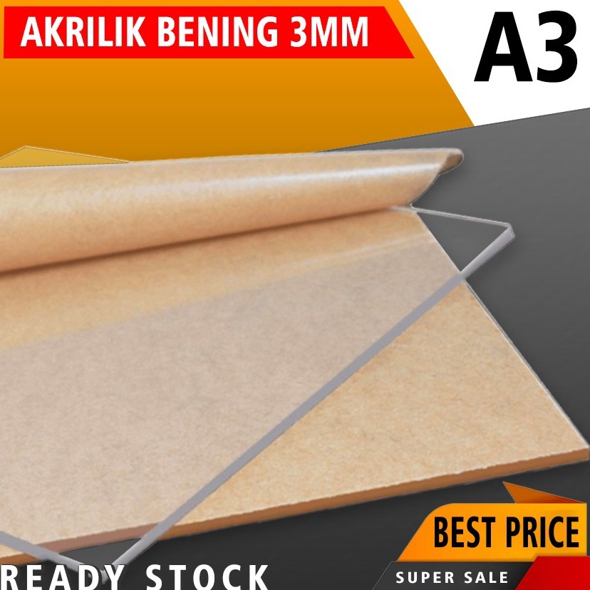 

Murah Belanja AKRILIK TRANSPARAN MIKA BENING 3MM A3 42x3cm