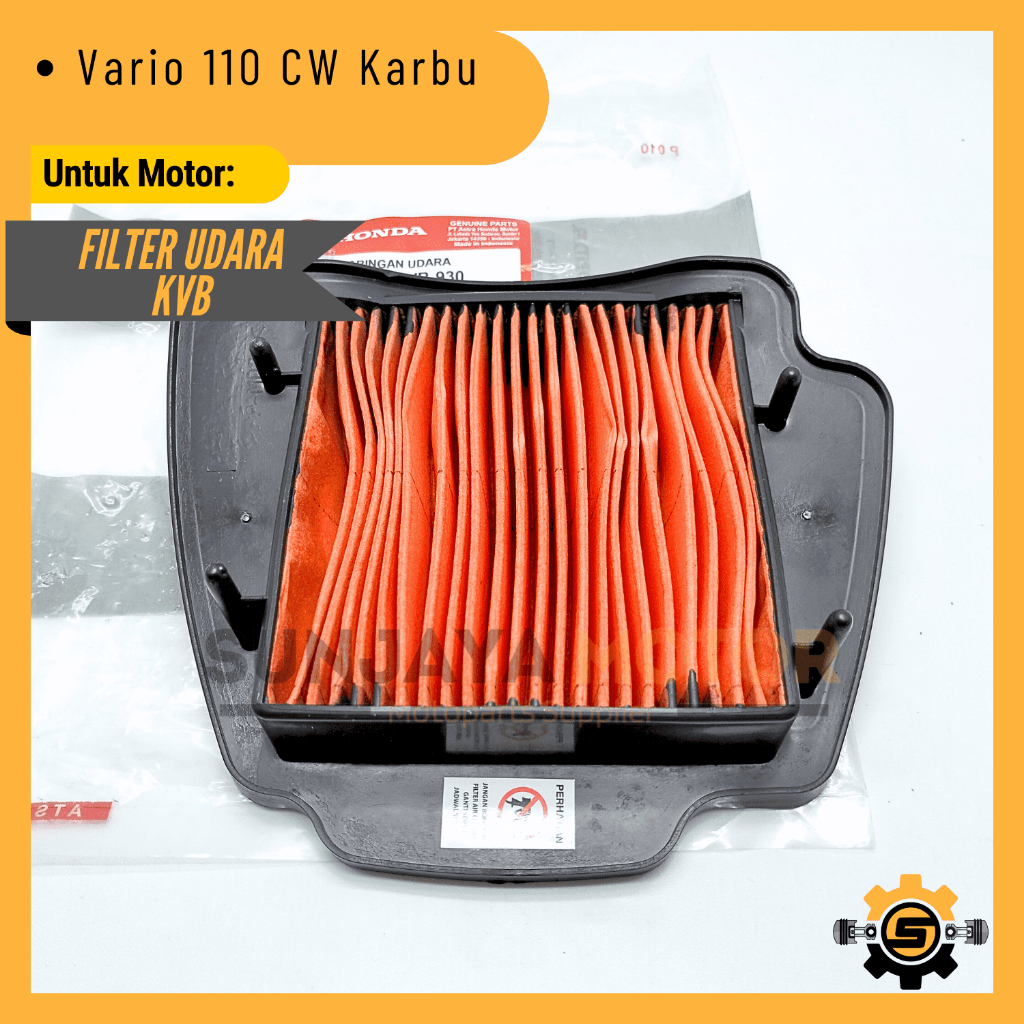 Saringan Udara Honda KVB Filter Udara Vario 110 Karbu Vario Techno 110 Filter Saringan Hawa Ori AHM