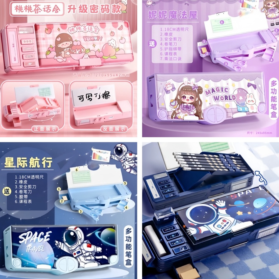 

Top Limited Tempat Pensil Multifungsi Motif Unicorn Dinosaurus Astronot Untuk Anak TkKotak Pensil Pola Kartun Lapisan Ganda Tunggal dengan Rautan Kapasitas