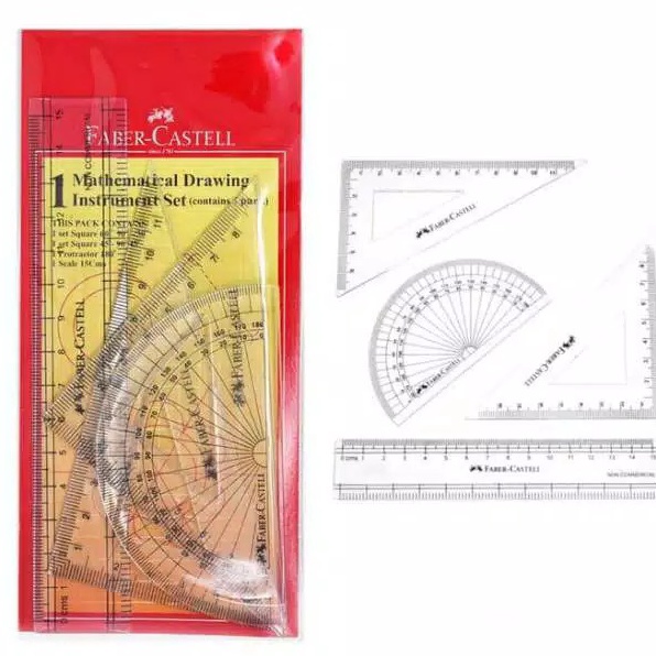 

Super Baru Mathematical Drawing Instrument Faber Castell Penggaris Matematika