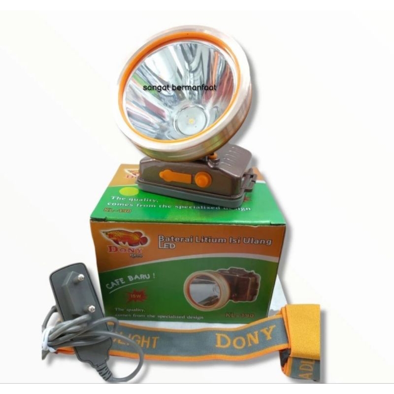 Senter Kepala Dony KL-190 Cahaya Putih