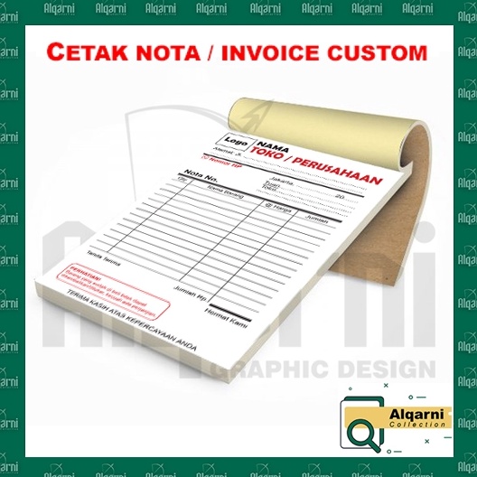 

Murah Untung Nota Cetak Nota Cetak Kwitansi 1 Ply 2 Ply 3Ply A6 1x15cm CUSTOM