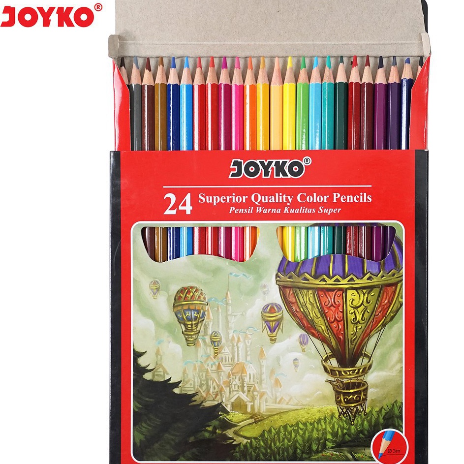 

Kejutan Meriah Joyko Pensil Warna Superior Quality Color Pencils Hexagonal Grip