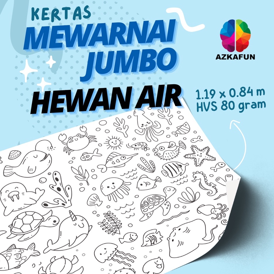 

Best Rating Kertas Mewarnai Jumbo HEWAN DI AIR mewarnai besar Giant Coloring Page