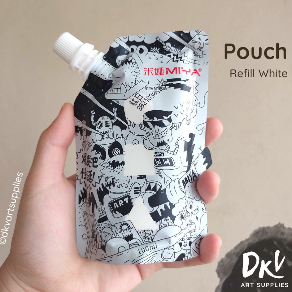 

Hadir Limited Miya Himi Cat Gouache White Putih Refill Pouch 1ml 1 ml