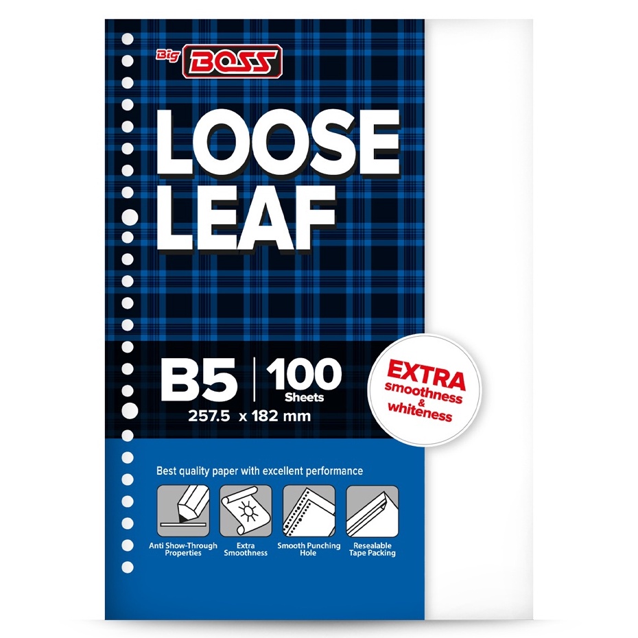 

Murah Viral Big Boss Loose Leaf B5 Polos 1 Lembar Kertas Binder