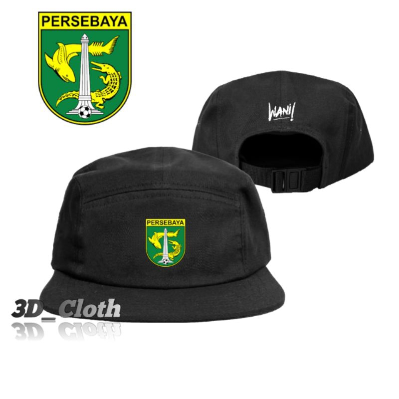 TOPI 5 PANEL PERSEBAYA - TOPI SIX PANEL SNAPBACK DISTRO CASUAL PRIA WANITA - TOPI BONEK BONITA PERSE