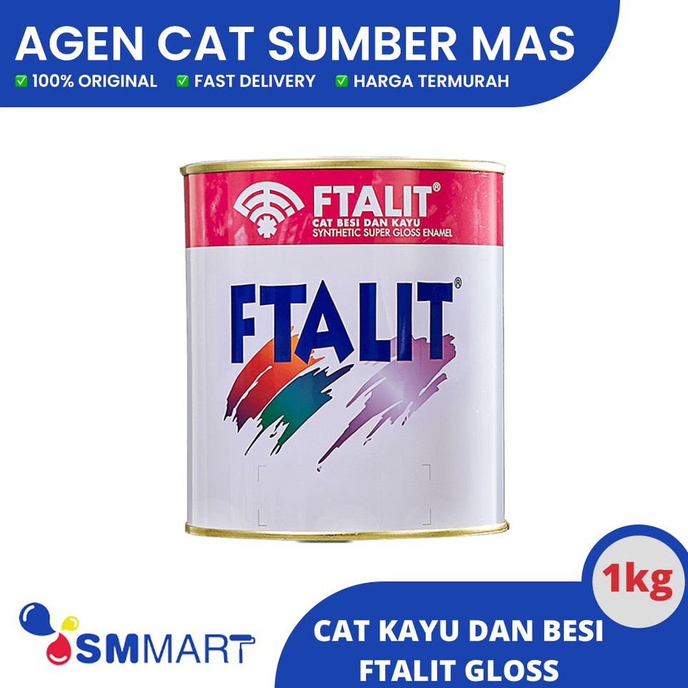

High Quality CAT FTALIT GLOSS CAT KAYU BESI SEMUA WARNA 1KG