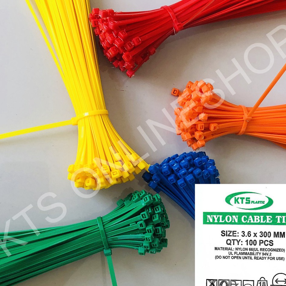 

Murah Terkeren kabel ties 36x3mm Warna MerahKuningBiruHijauOrange isi 1pcs