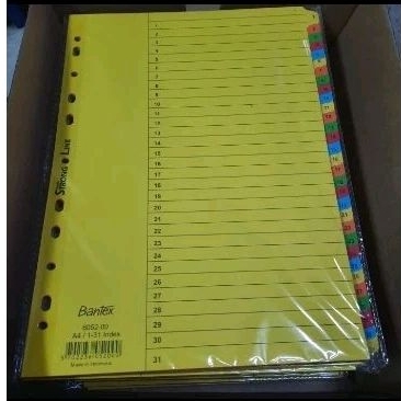 

Divider Bantex A4 6052 (1-31) / Divider A4 Bantex 6052 Angka 1-31