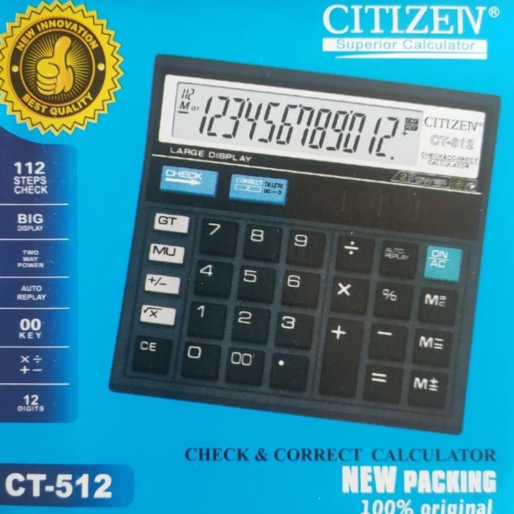 

Update Ekonomis Kalculator Citizen CT51212DigitKalkulator Bisnis atau Dagang2power