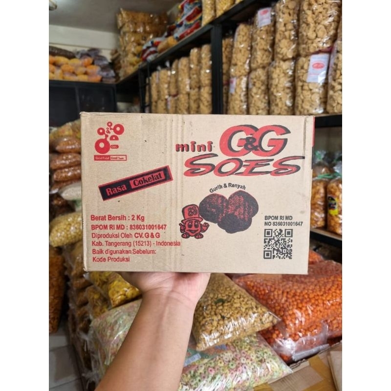 

Soes Kering Coklat|Coklat Mini GG Soes|500gram Cemilan Coklat Lumer