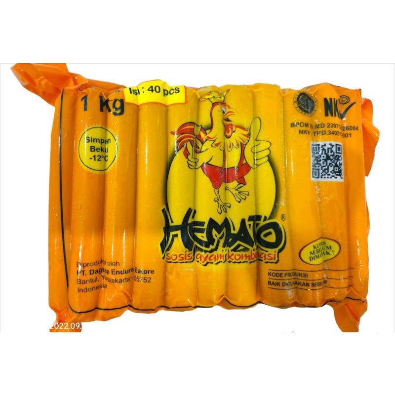 

Hemato Sosis Ayam 1kg isi 40 pcs