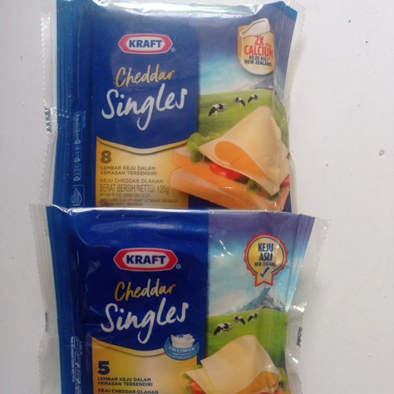 

Kraft cheddar singles isi 5 dan isi 8 75g