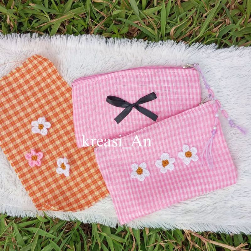 

AN pouch makeup/tempat pensil/dompet/wadah pensil/tempat makeup kotak²